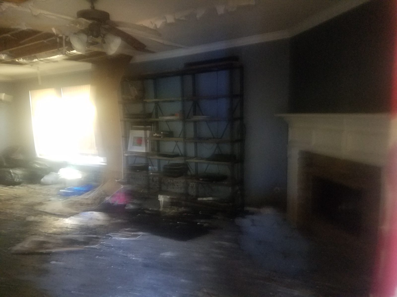 Documented fire damage before remodeling and reconstruction