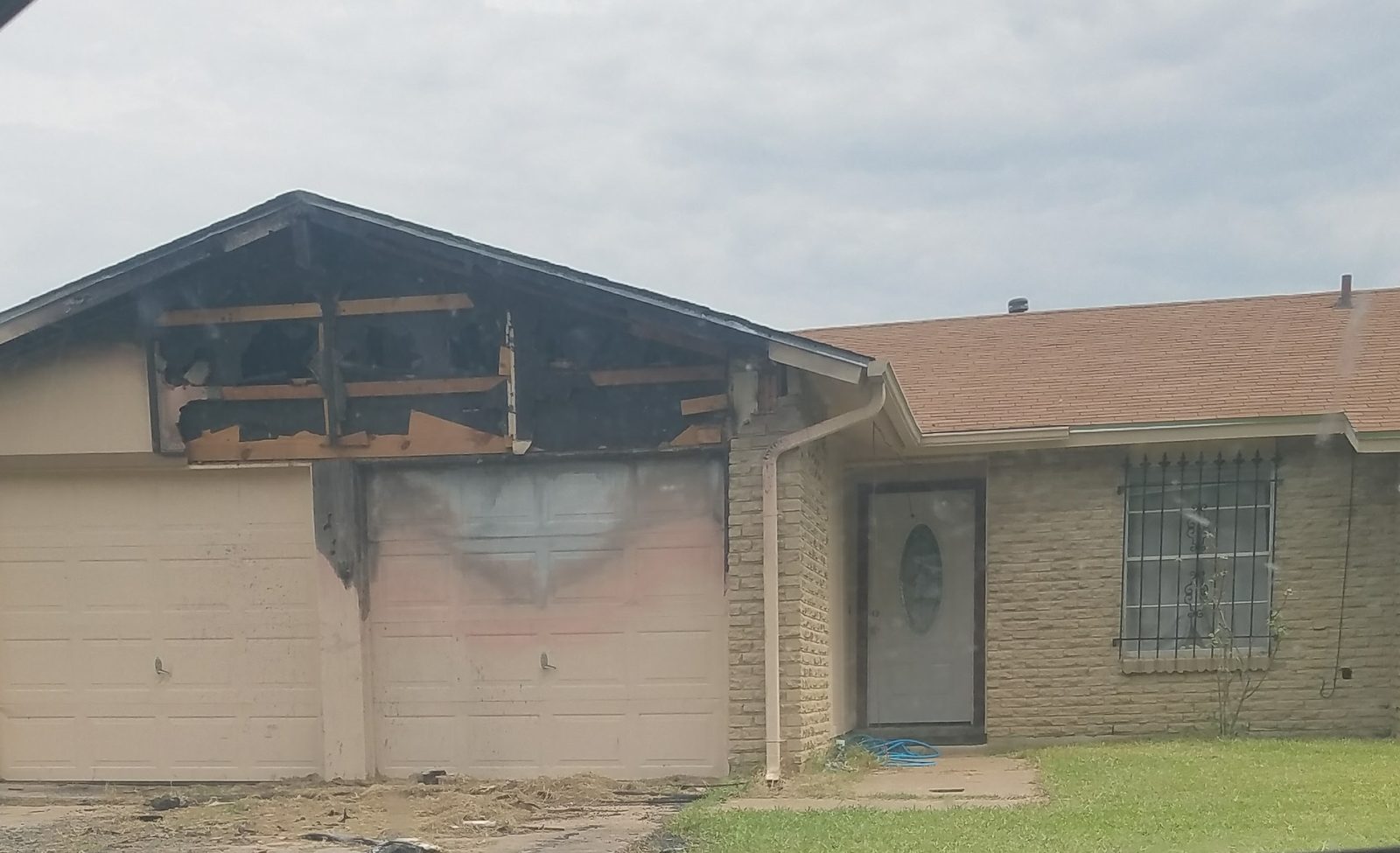 Fire damage before rehab at 715 S Hunters Glen Cir